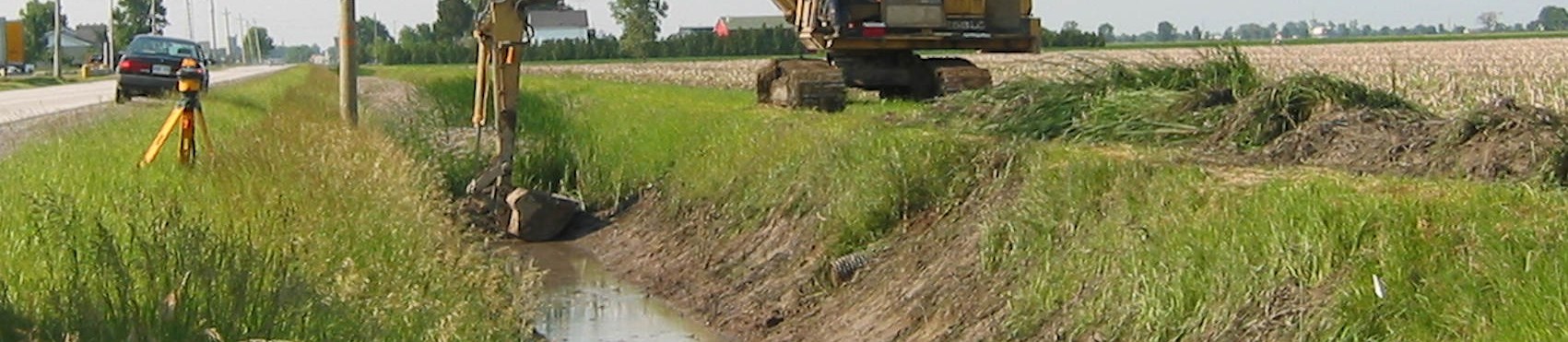 municipal drain being maintained